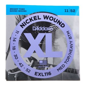 D'Addario EXL116 Nickel Wound Electric Guitar Strings - .011-.052 Medium Top/Heavy Bottom